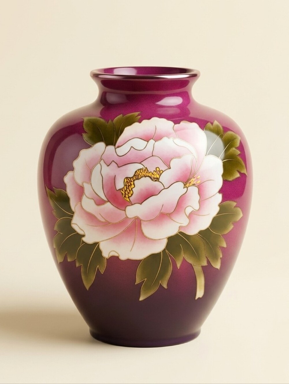 Vintage Japanese Beautiful Glaze flower vase.